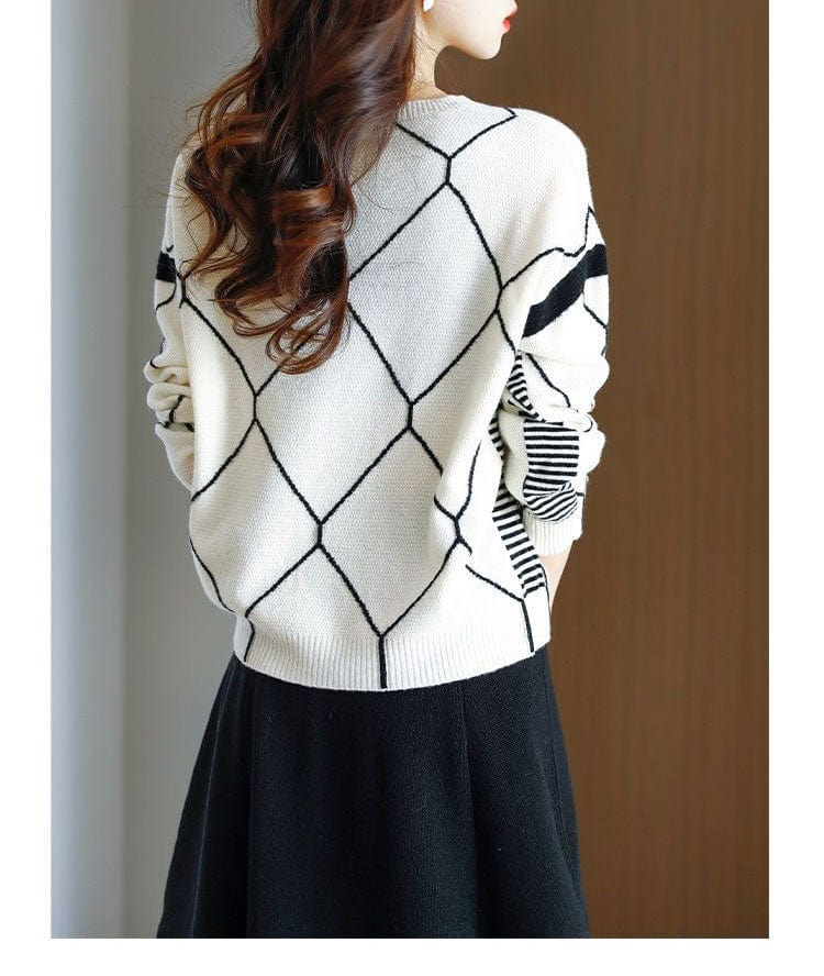 CHANTAL - Pullover mit kontrastfarbenem Karomuster 2024