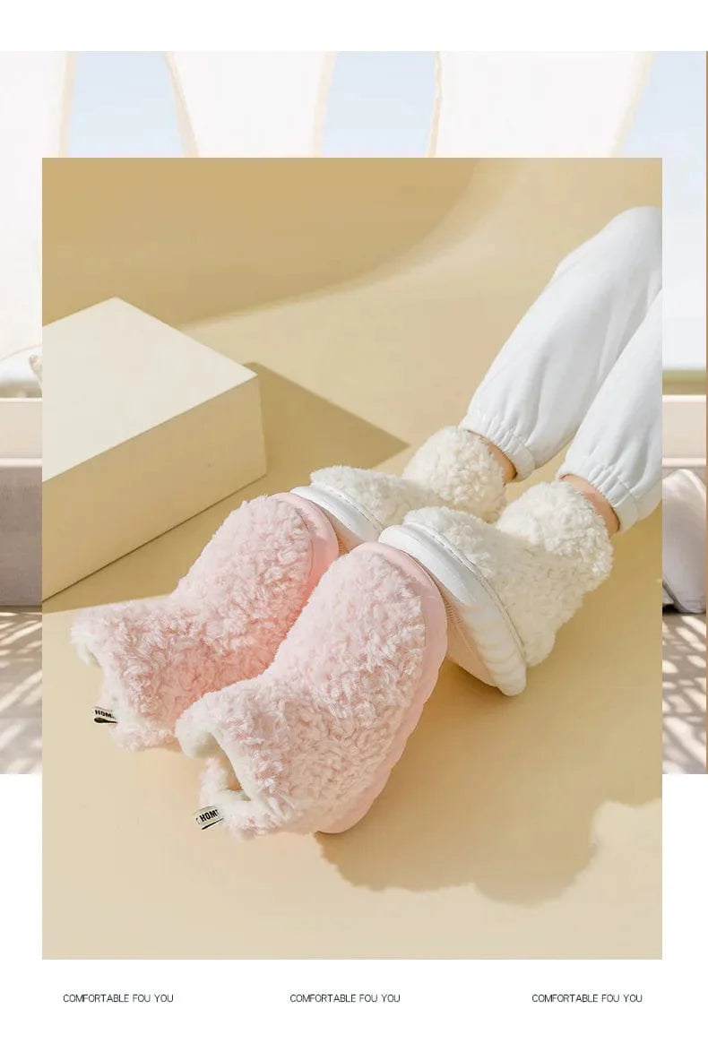 CIEL -  Baumwoll-Hausschuhe mit Fleece-Stiefeln