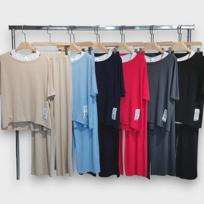 Marianna – Lockeres Set mit asymmetrischem Top