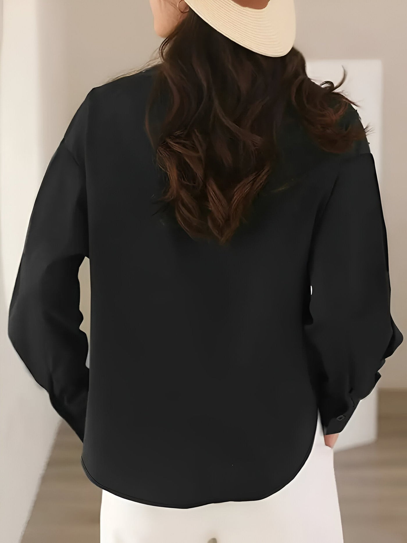 Mathildis | elegantes oberteil mit digitaldruck von sikahirschen