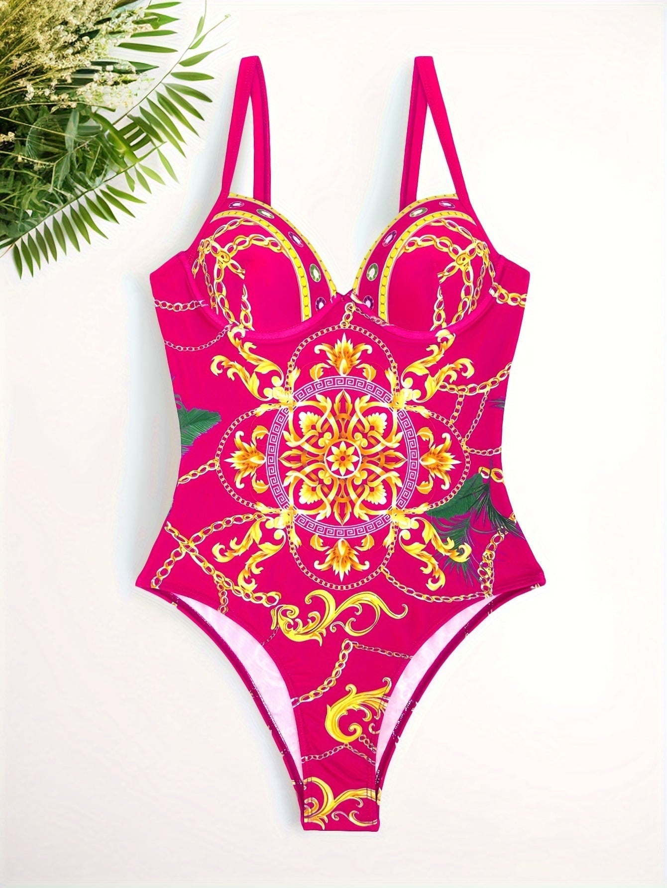 Damen Badeanzug Set: Modisch, Elegantes Design, Mehrfarbig, 2-teilig