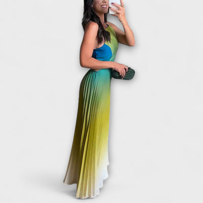 Havira – Rückfreies Maxikleid mit Farbverlauf und Falten
