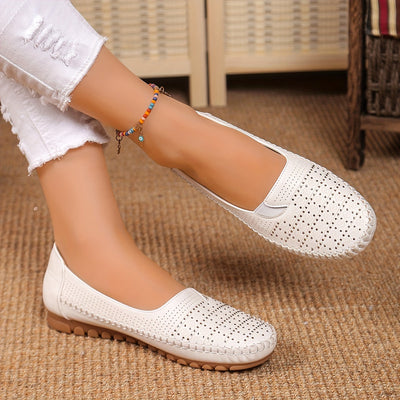 Minimalistische Slip-On Flats für Damen – Leichte Rundzehen Schuhe