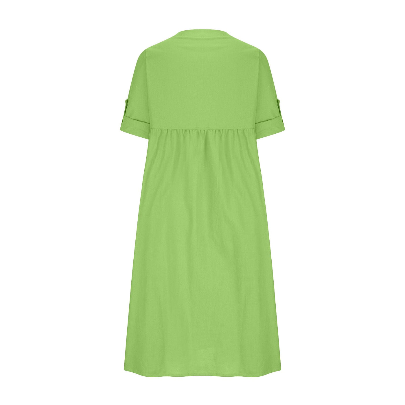 DALLYN - Lässiges Baumwolle-Leinen-Langkleid