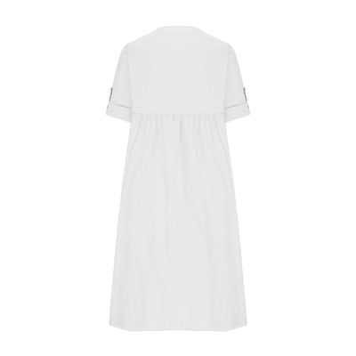 DALLYN - Lässiges Baumwolle-Leinen-Langkleid