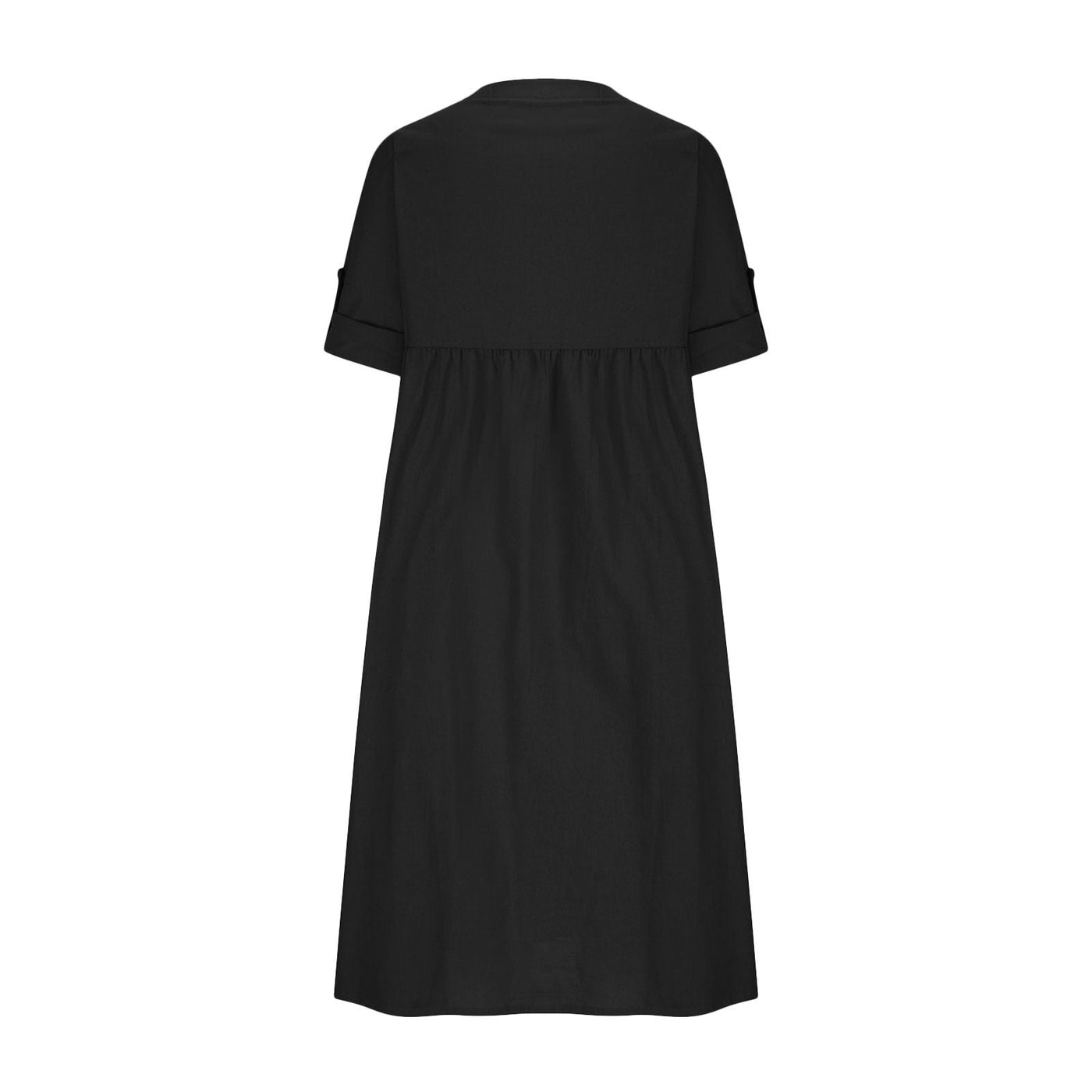 DALLYN - Lässiges Baumwolle-Leinen-Langkleid