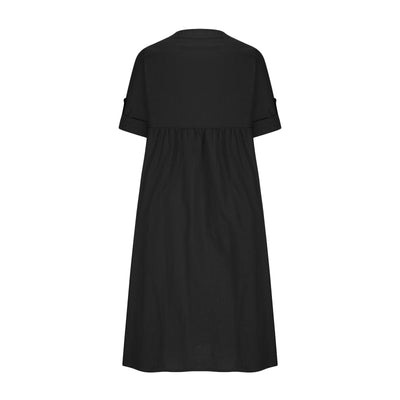 DALLYN - Lässiges Baumwolle-Leinen-Langkleid