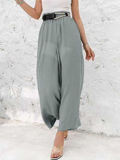 DAREEN - Hose mit geraffter, elastischer High-Waist