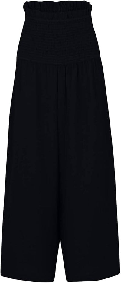 DAREEN - Hose mit geraffter, elastischer High-Waist