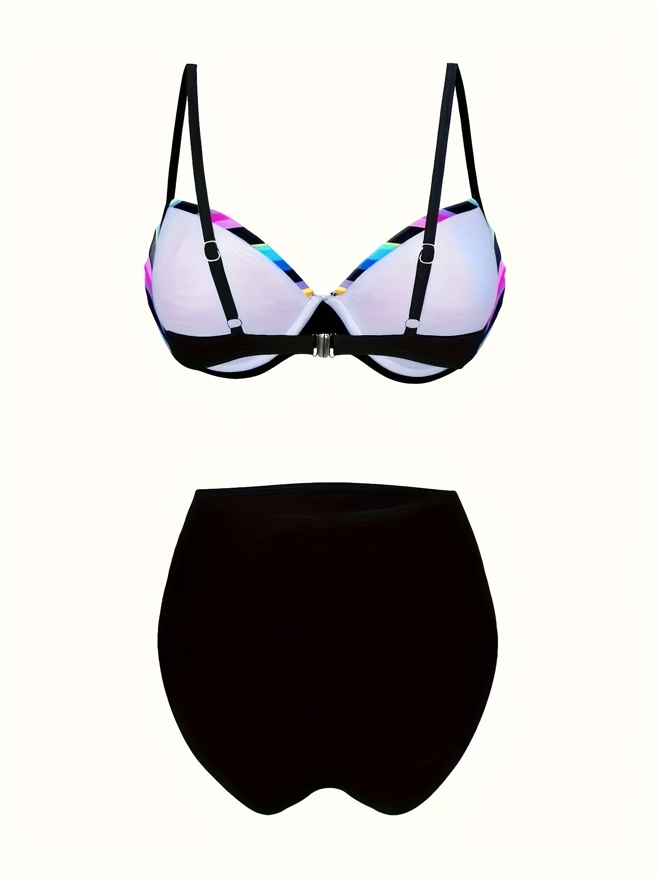 Damen Bikini Set – Gestreift, Hochdehnbar, Elegant & Sportlich