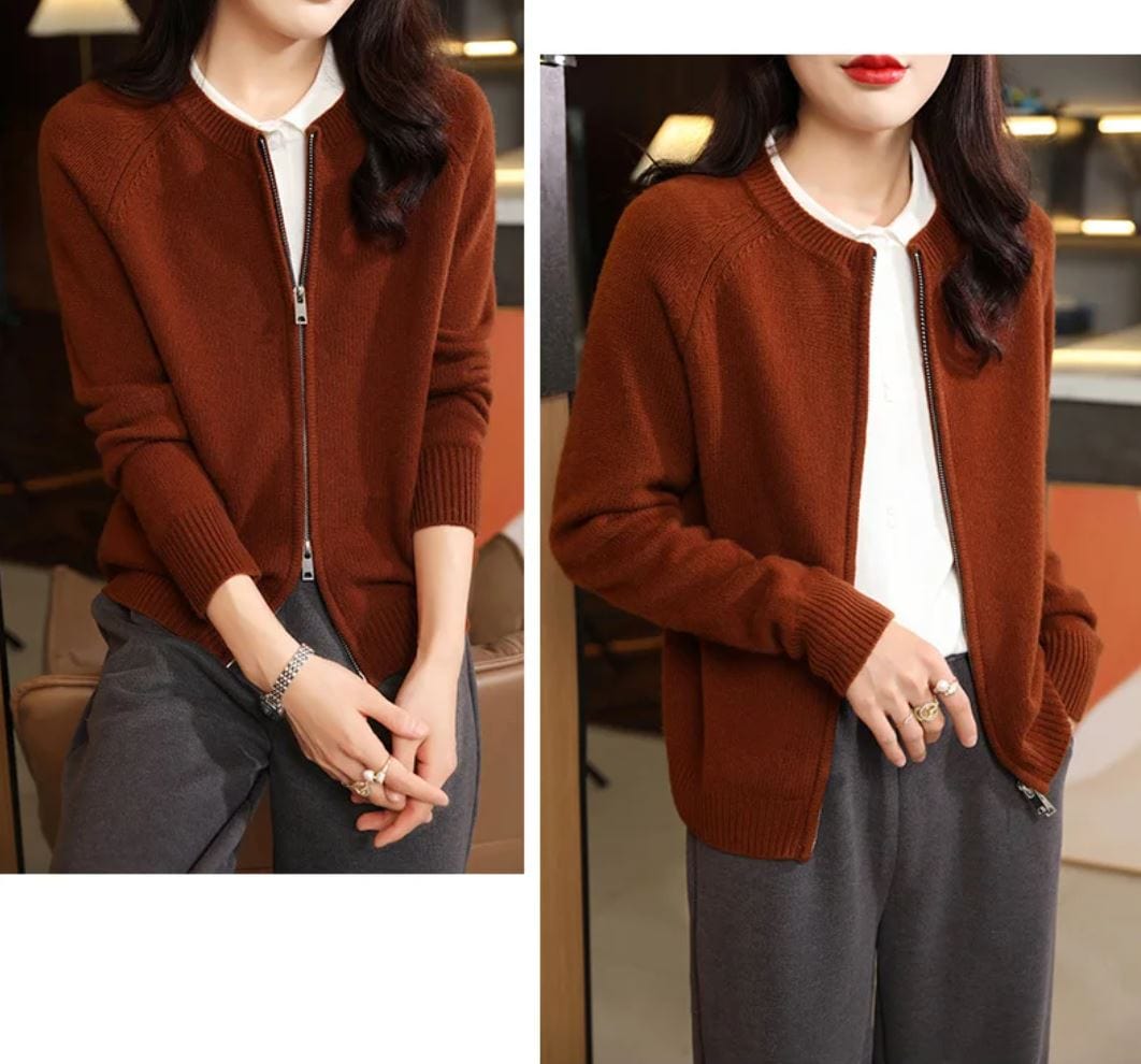 DIANA - Langärmeliger Strick-Cardigan