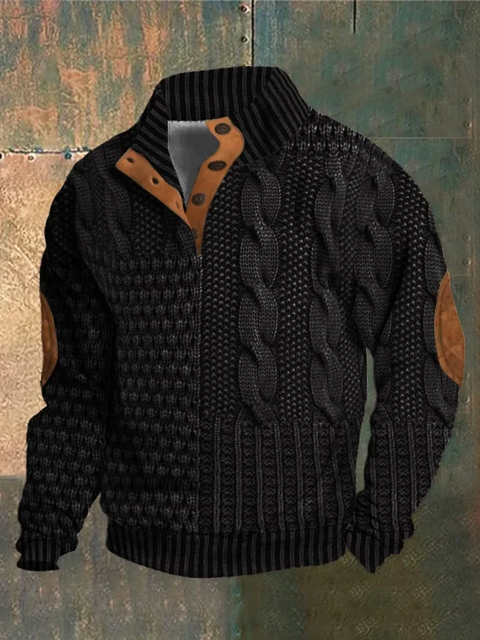 Albert - Herren-Retro-Kaschmir-Rollkragenpullover mit hohem Ausschnitt