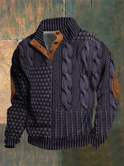 Albert - Herren-Retro-Kaschmir-Rollkragenpullover mit hohem Ausschnitt