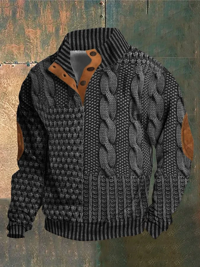 Albert - Herren-Retro-Kaschmir-Rollkragenpullover mit hohem Ausschnitt