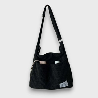 Talema – Cord Schultertasche mit Mehrfachtaschen