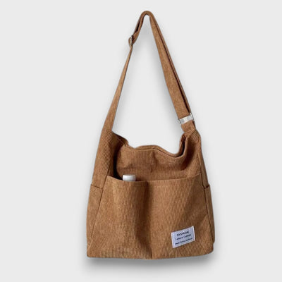 Talema – Cord Schultertasche mit Mehrfachtaschen