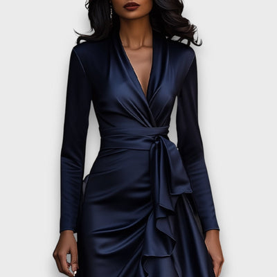 Marcelline – Drapiertes Maxikleid mit Rüschen