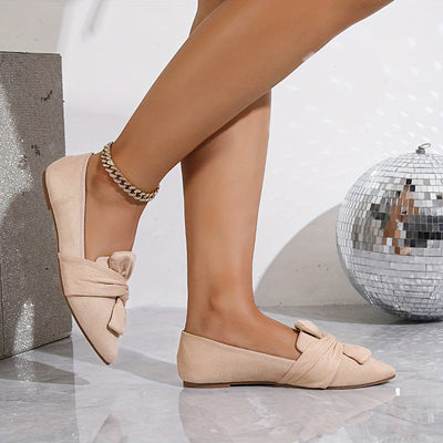 Slip-On Loafer mit Schleife – Bequeme, Rutschfeste Ballerinas