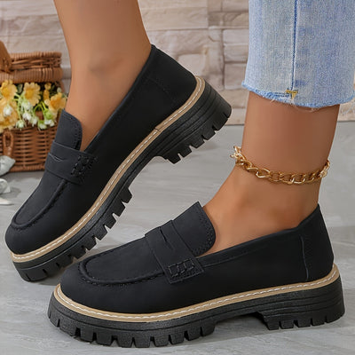 Plateau-Loafer im Preppy-Stil für Frauen - Bequeme Freizeitschuhe