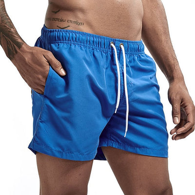 Einfarbige Strandshorts mit Kordelzug - Merk