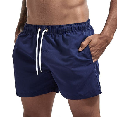 Einfarbige Strandshorts mit Kordelzug - Merk