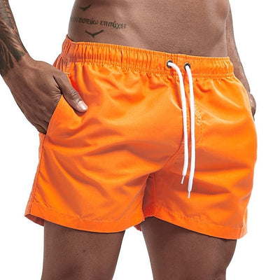 Einfarbige Strandshorts mit Kordelzug - Merk