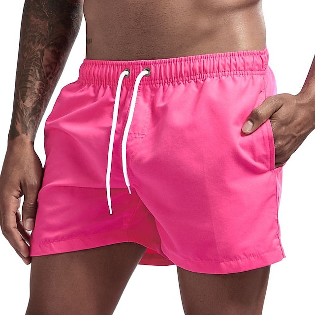 Einfarbige Strandshorts mit Kordelzug - Merk