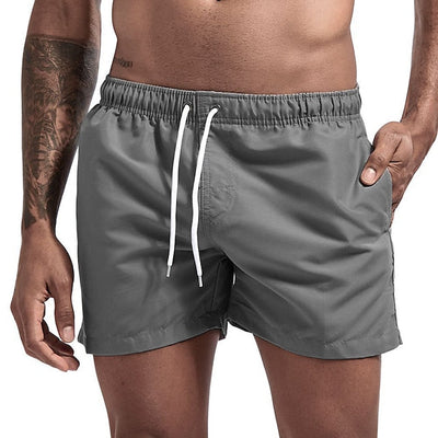 Einfarbige Strandshorts mit Kordelzug - Merk