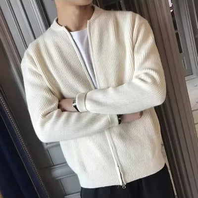 Elegante klassische Strickjacke mit Reißverschluss - Sten