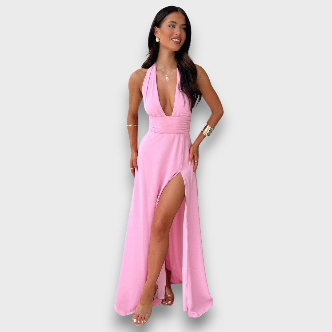 Elenoré – Maxikleid mit tiefem Beinschlitz