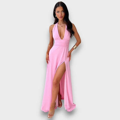 Elenoré – Maxikleid mit tiefem Beinschlitz