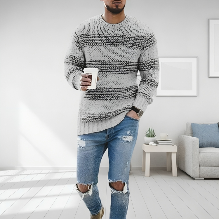 Grayson | Gestrickter Pullover mit langen Ärmeln für Männer
