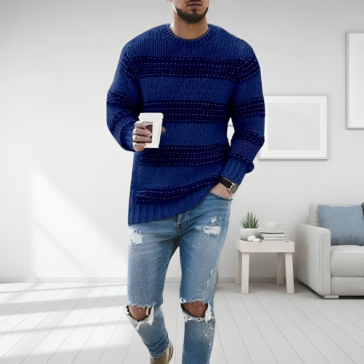 Grayson | Gestrickter Pullover mit langen Ärmeln für Männer