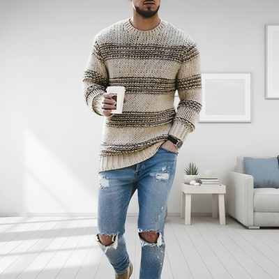Grayson | Gestrickter Pullover mit langen Ärmeln für Männer