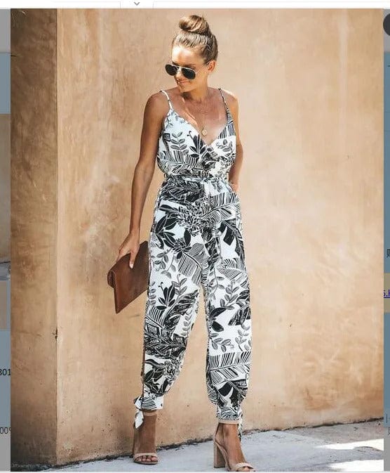 ELISHA - Jumpsuit mit Blumenmuster und hoher Taille