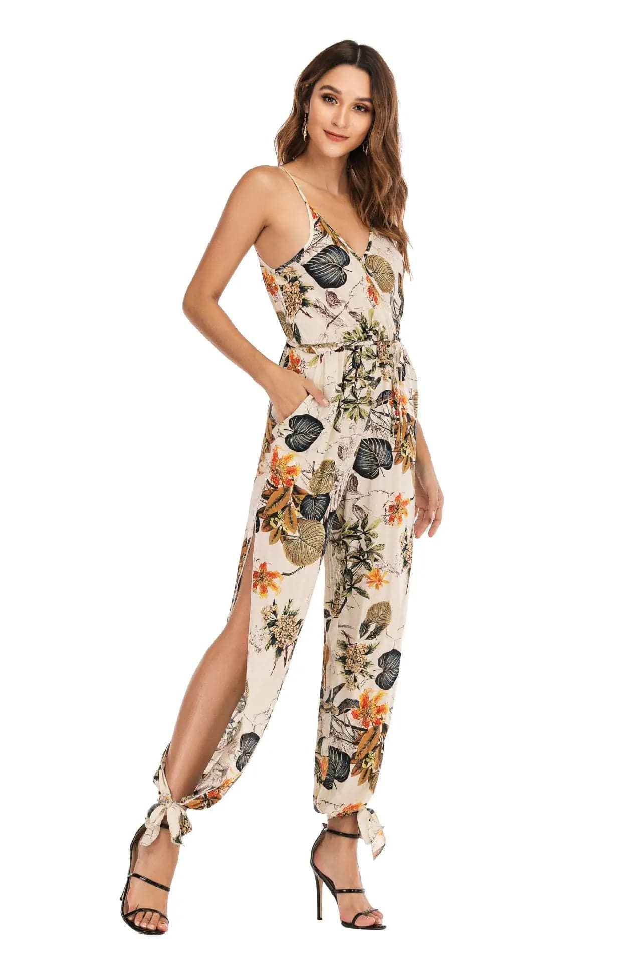 ELISHA - Jumpsuit mit Blumenmuster und hoher Taille