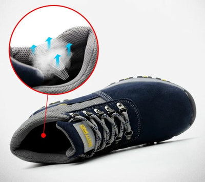 EMERHARD- Lederstiefel mit Stahlkappe und Eisen-Schutz