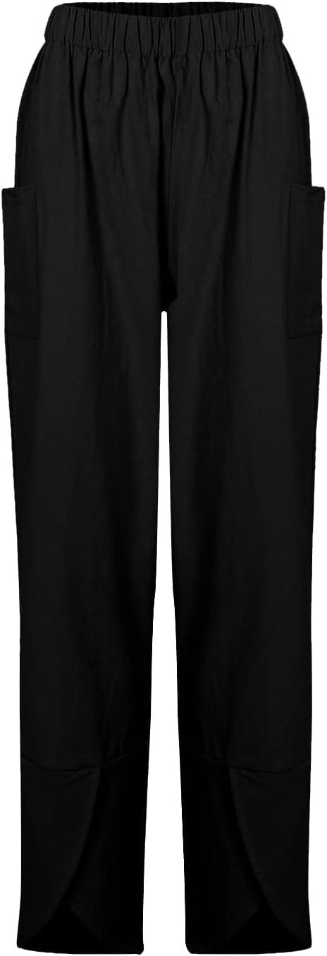 EUNICE - Damen-Hose mit unregelmäßigen Manschetten