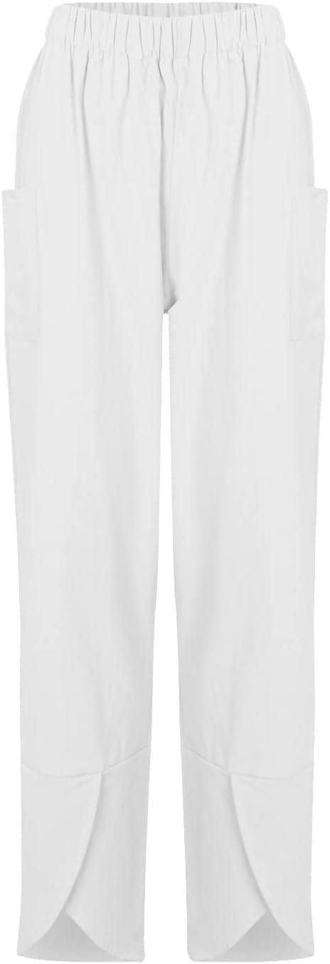 EUNICE - Damen-Hose mit unregelmäßigen Manschetten