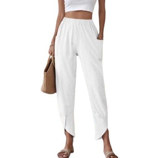 EUNICE - Damen-Hose mit unregelmäßigen Manschetten