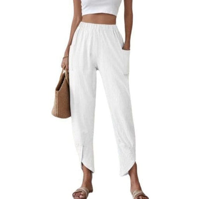 EUNICE - Damen-Hose mit unregelmäßigen Manschetten