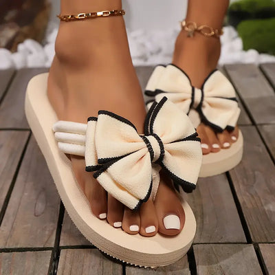 Daisy | Damen-Schleifenknoten-Dekor Flip Flops