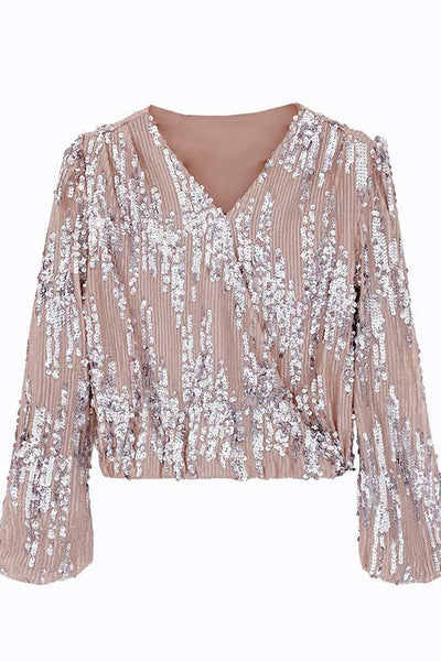 Abend-Top mit glitzernden Pailletten für besondere Anlässe