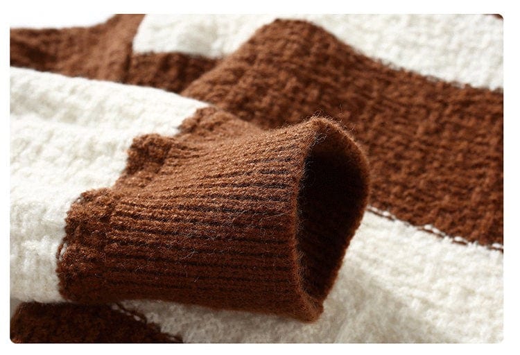 FRANCO - Bequemer lockerer Streifenpullover 2024