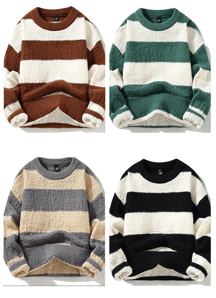 FRANCO - Bequemer lockerer Streifenpullover 2024