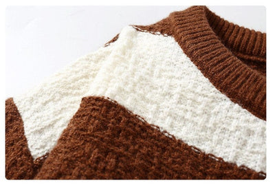 FRANCO - Bequemer lockerer Streifenpullover 2024