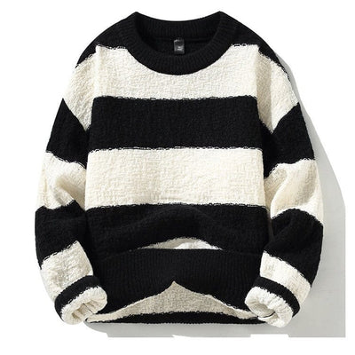 FRANCO - Bequemer lockerer Streifenpullover 2024