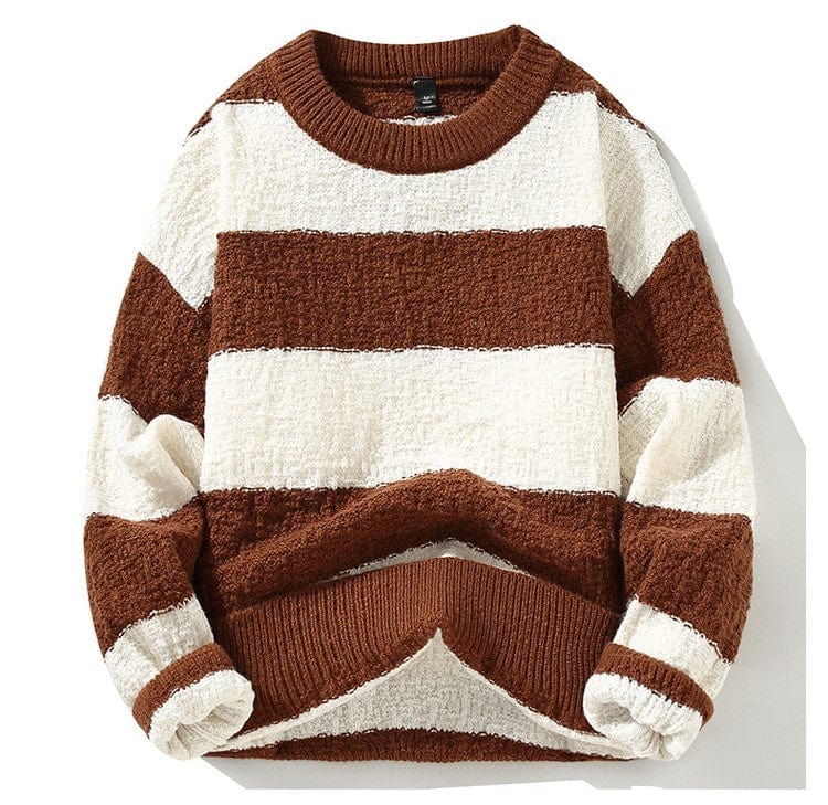 FRANCO - Bequemer lockerer Streifenpullover 2024