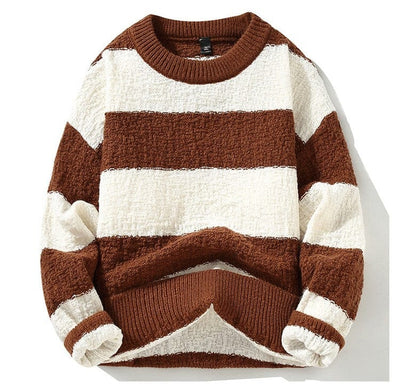 FRANCO - Bequemer lockerer Streifenpullover 2024