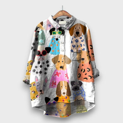 Lunora – Bluse mit verspieltem Animal Print